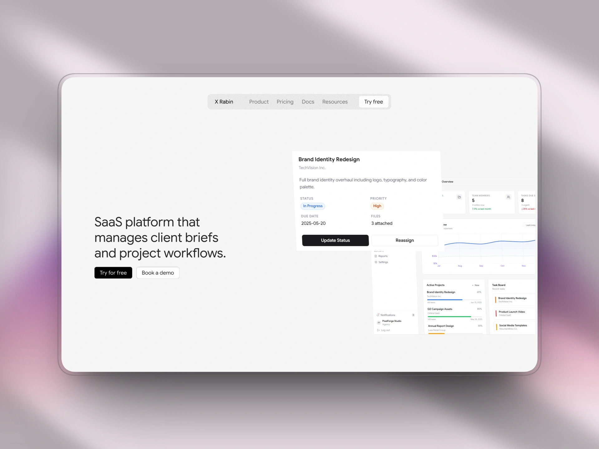 Minimal SaaS Platform Landing Page Design — thumbnail